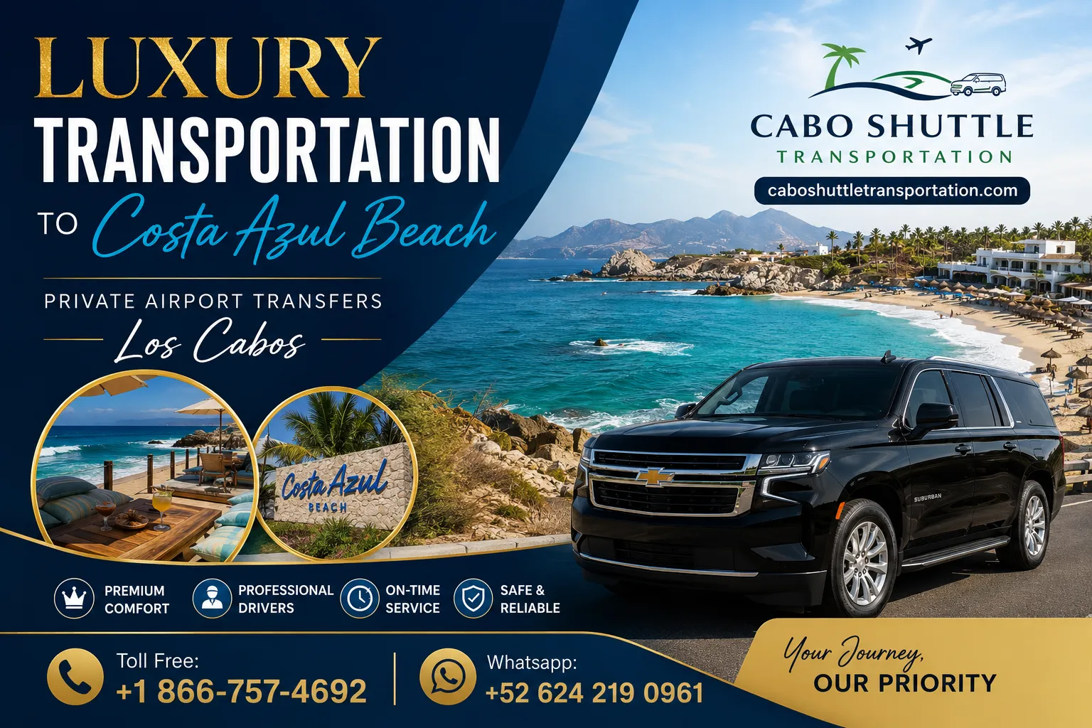 Luxury Transportation to Costa Azul Beach Private Airport Transfers Los Cabos_resultado